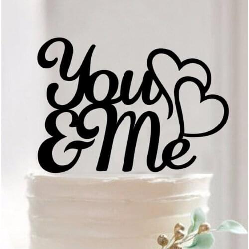 You And Me Cake Topper Acrylic Silhouette Wedding Cake Topper Wedding Cake Topper Cake Decor