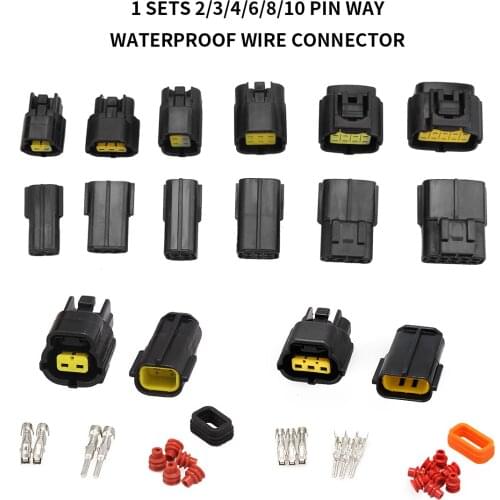 MUFOOR 1 set 1/2/3/4/6/8/10/12 Pin Way Waterproof Wire Connector Plug Car Auto Sealed Electrical Set Car Truck connectors