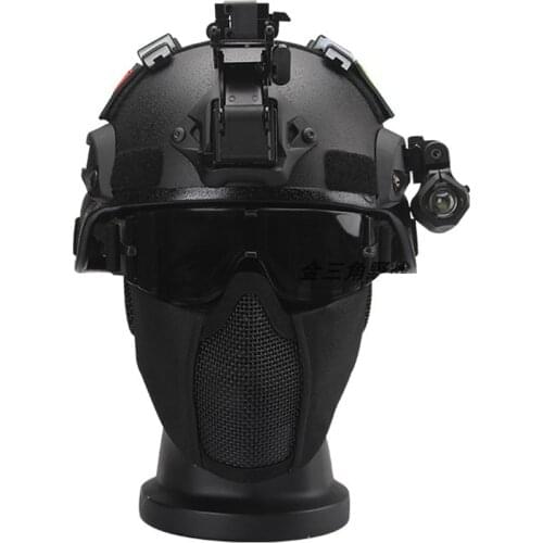 Special forces, mich2000 special combat training protective glass helmet, military fans CS riot action tactical helmet