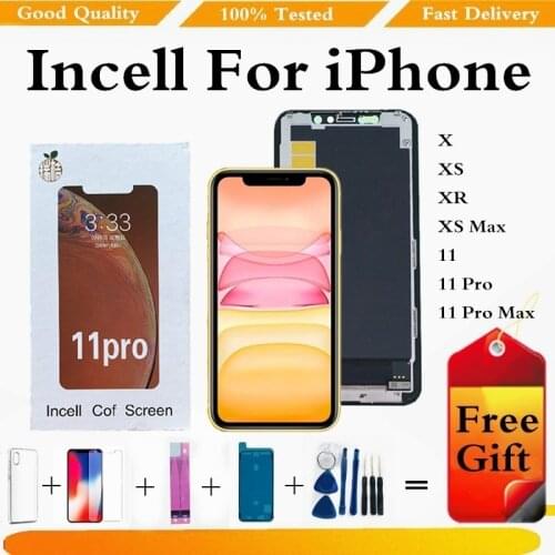 AAA Incell LCD For iPhone X XS XR Display Screen Replacement Assembly Digitizer Touch Pantalla Repair For iPhone 6 6S 11 Pro LCD