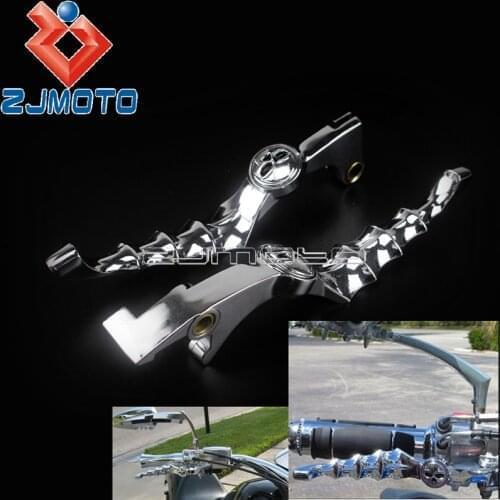 1 Pair CNC Aluminum Motorcycle Brake Clutch Hand Levers For Honda CB750 VF750C VTX1300 VT 750/1100/1300 Shadow rychag tormoza
