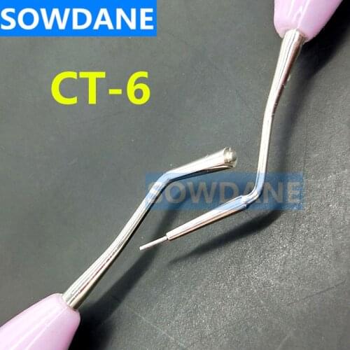 Dental Oral Care Teeth Whitening Tool Composite Filling Instrument Spatula Amalgam Plastic Double Ends with Silicone Handle
