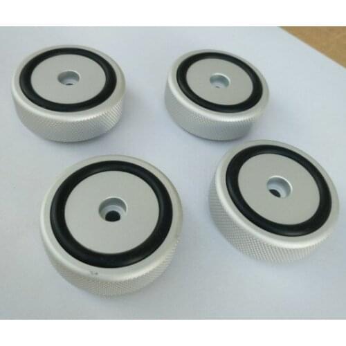 44mm*17mm Solid Aluminum Speaker Cabinet Shock Damping Machine Feet HIFI AMP Turntable Record DAC CD Player Isolation Mat Pad