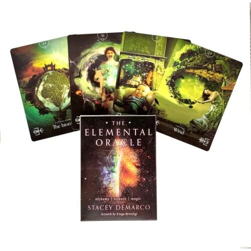 New Elemental Oracle Tarot Cards And PDF Guidance Divination Deck Entertainment Parties Board Game Support Drop Shipping 44Pcs
