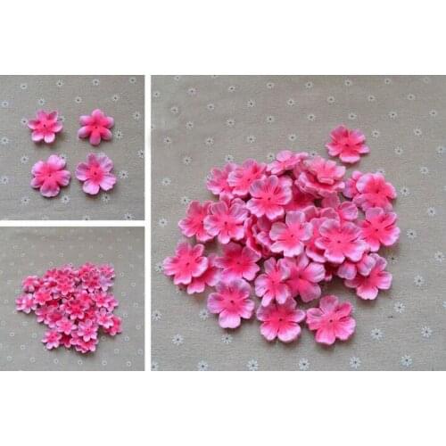 500pcs 5cm Pink Peachblossom Flowers Petals Wedding Party Holiday Venue Decoration