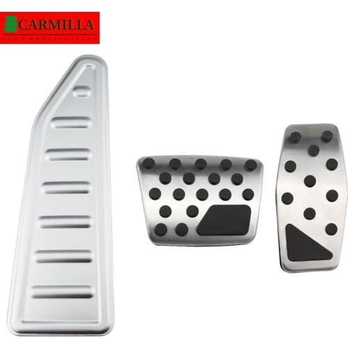 Carmilla AT Car Pedals for Jeep Renegade 2014 - 2021 Stainless Steel Auto Gas Brake Rest Foot Pedal Protection Cover