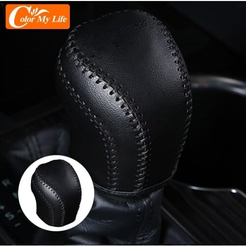 Car Gear Collars for Toyota Camry 70 Corolla 2019 2020 2021 AT Leather Interior Gear Shift Knob Head Cover Accessories