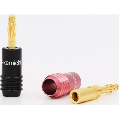 Free shipping 8pcs Nakamichi High Performance Gold Plated Audio Grade Banana Connector