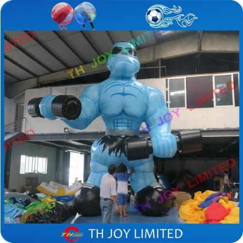 Free shipping!good quality 6m/20ft H giant inflatable muscle man, giant inflatable fitness man,inflatable fitness trainer