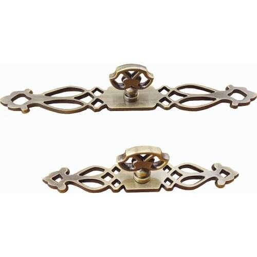 European Bronze Furniture Hardware Handle Kitchen Cabinets Small Door Knob Pull Drawer Wardrobe Cupboard Shoe Closet Pull Handle