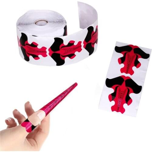 100pcs French Nail Form Tips Acrylic UV Gel Extension Curl Form Builder Gel Sticker Nail Art Guide Mold Manicure Stencil