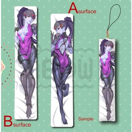 Hot Game Widowmaker Cool Anime Mini Dakimakura Keychain Pillow Hanging Ornaments Decoration Phone Strap