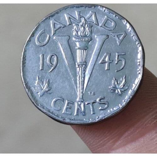 Canada 5 cent George VI 21mm Commonwealth Coins Old Original Coin Collectible Edition 100% Real Random Year