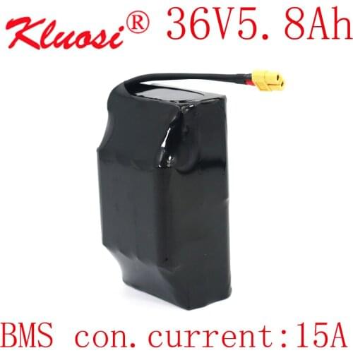 KLUOSI 36V 5.8Ah 10S2P 42V 18650 Lithium Battery Pack for Balance Twist Car Capacity Wheelbarrow Balancing Scooter with 15A BMS