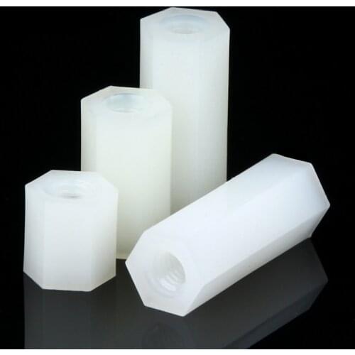 M2 M2.5 M3 M4 White Nylon Hex Female Standoff Pillar Board Mount Thread PCB Plastic Hexagon Motherboard Spacer Bolt Screw Nut
