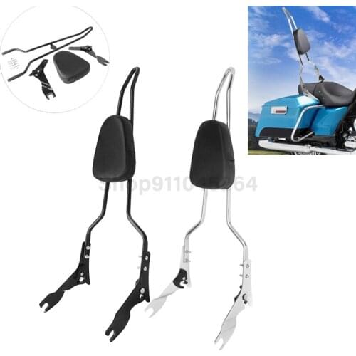 Motorcycle Metal Detachable Rear Passenger Backrest Sissy Bar Pad For Harley Touring Street Glide Road King 2009-2020