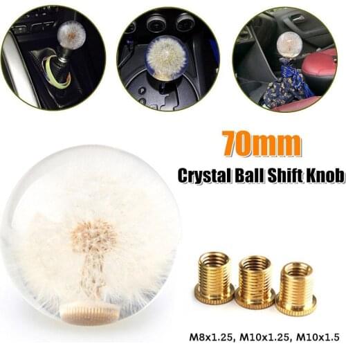 Car Modification Dandelion-shaped Universal Shift Head Shift Flower Real Dandelion Knob Racing Ball Transfer Handle Crystal