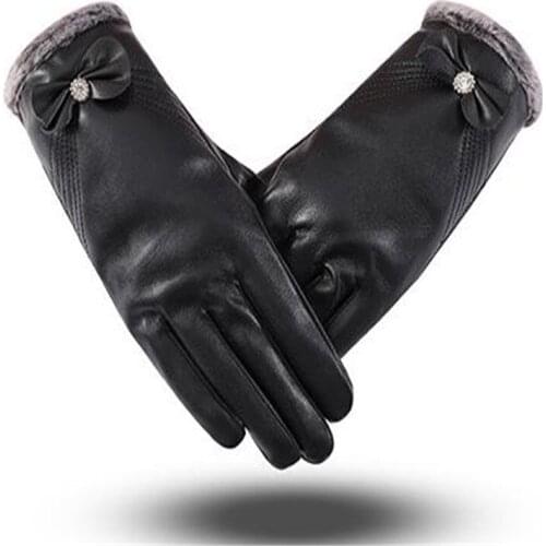 Ms. Qiu dong season ensured flocking thickening bur fashionable touch screen and warm gloves ST-605