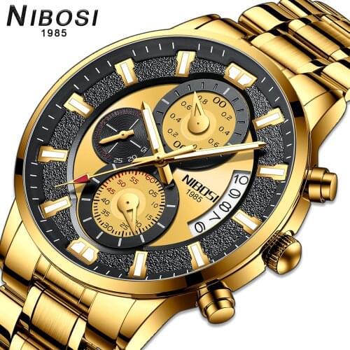 NIBOSI Relogio Masculino men wristwatch top military luxury brand clocks mens fashion business watches dress casual sport watch