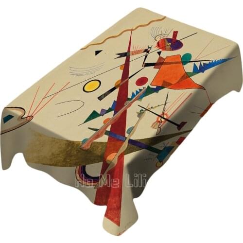 Wassily Kandinsky Russian 1866-1944 Gloomy Rise Painting By Wassily Kandinsky Table Cloth Indoor And Outdoor Art Decoration