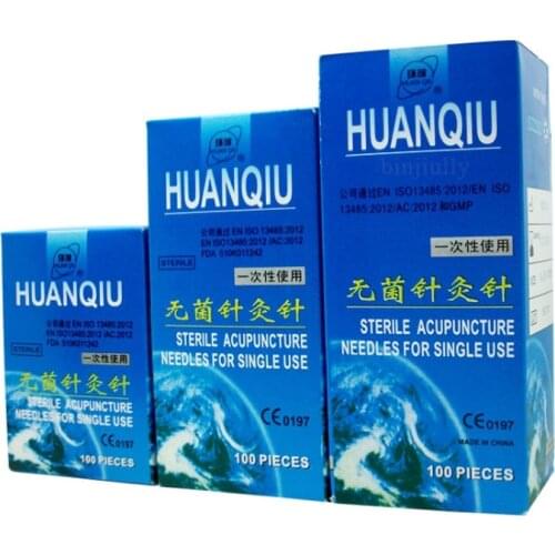 New 100 pcs sterile acupuncture needle for single use with tube huanqiu acupuncture needle