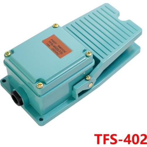 1 PCS Momentary Pedal Foot Switch AC 250V 15A 1NO 1NC With Waterproof Cable Gland TFS-402 Green