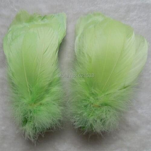 Plumas decoracion!200pcs/lot! Light Green Goose Nagoire Feathers, Loose Goose feathers,13-18cm long,craft feathers for masks