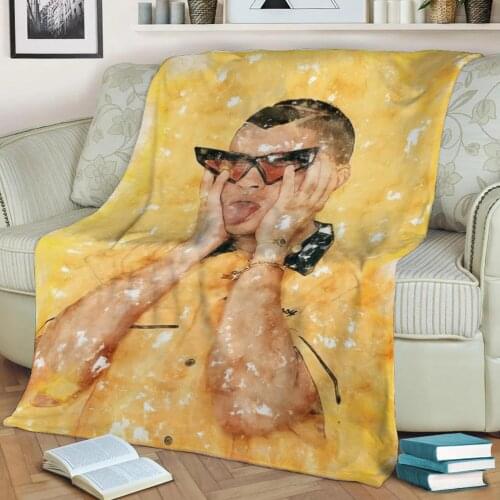 Bad Bunny 78 3D Print Plush Blanket Throw On Sofa Home Decor Soft Warmth Washable Nap Blanket Dropshipping