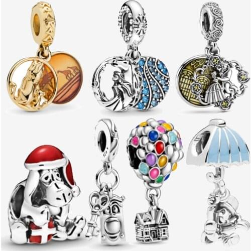 Authentic 925 Sterling Silver Cute Animal Alice in wanderlan silver Charm Beads fit Original pandora Bracelets Women DIY Jewelry