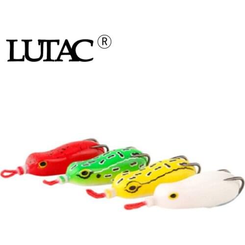 LUTAC 4 Pcs/ Set 15g Frog Bait Fishing Soft Lure Spinner Squid Thunder Frog Jig Spoon Trolls Soft Bait modified frog Lure