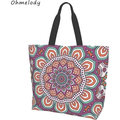 Vintage Mandala Womens Large Tote Handbags Lightweight Shoulder Bag Ladies Shopping Bags Summer Beach Bags Travelling Totes