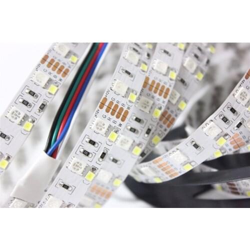 5M/lot Led Strip Light RGBW Double Row DC12V 5050 RGB+2835 White/Warm White Flexible lightings 120leds/m #520