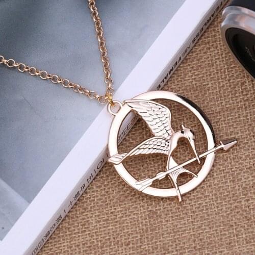 Vintage Bird Eagle Animal Arrow Logo Pendant Hunger Games Necklace Fashion New Hot Movie Jewelry For Men Women Kids Wholesale