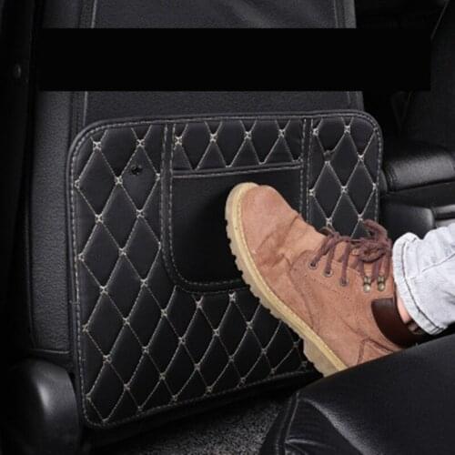 Car Seat Back PU Leather Anti-Child-Kick Protector Cover For Children Kids Anti Mud Dirt Auto Seat Cover Cushion Pads