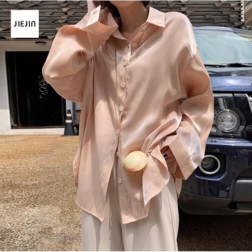 Satin Blouse Women 2020 Fashion Top Elegant OL Office Shirt Casual Blusas Mujer 2XL Autumn Vintage Blouse Korean Long Sleeve