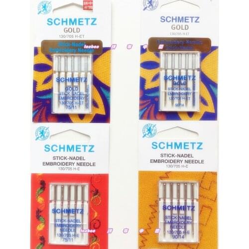 Gold embroidery needle red needle German SCHMETZ blue lion household electric sewing machine needle