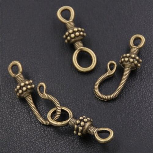 10PCS Bronze Zinc Alloy Connector Circle Charms Diy Handmade Jewelry Findings A2308