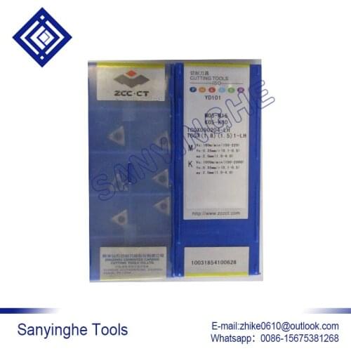 Free shipping high quality 10pcs/lots YD101 TCGX090204-LH cnc carbide turning inserts