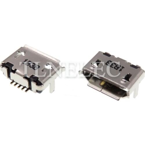 10pcs Micro USB Famale Socket Connector 5-pin Curling Edge Interface Adaptor 90 Degree Shraight Insert SMT Receptacle