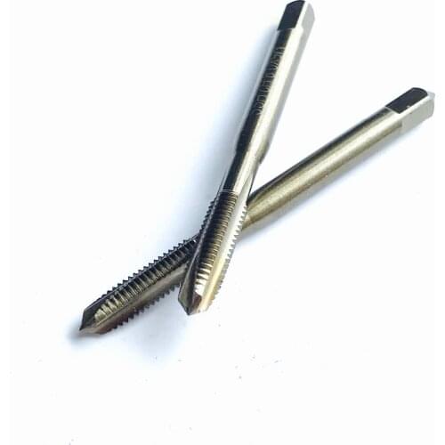 Free shipping of HSSM35 Co5% made 2PCS M2/M2.5/M3/M4/M5/M6 straight flute machine taps screw tap for SS steel iron workpieces