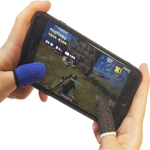 2 Pcs Breathable Game Controller Finger Cover Sweat Proof Gaming Finger Gloves Non-Scratch Sleeve Sensitive Mobile Touch Screen