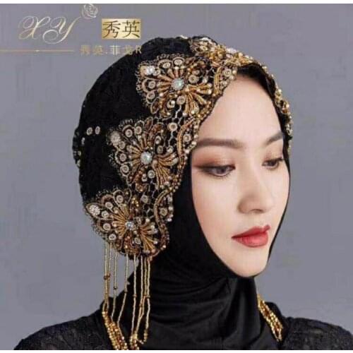 2021 fashion diamonds shawls tassel Muslim women instant hijab Party Birthday Wedding Present