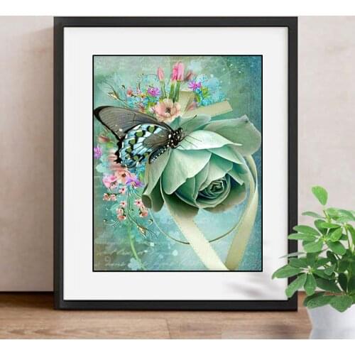 5D Diamond Painting Full Square Animal Butterfly And Flower Embroidery Sale Picture Rhinestone Diamond Mosaic Home Decor