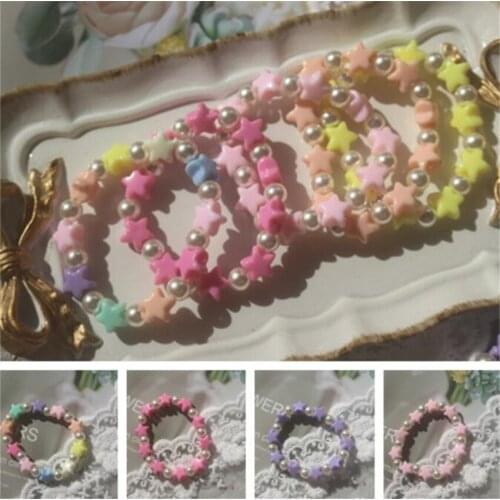 Sweet Lolita Girl Pearl Stars Bracelet Lolita Beads Bracelet Lolita Girl Jewelry B1864