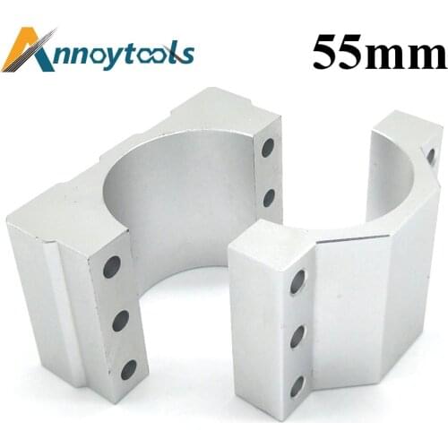 CNC Spindle Motor fixture 55mm Split fixing frame Spindle Clamping bracekt Aluminium fixture