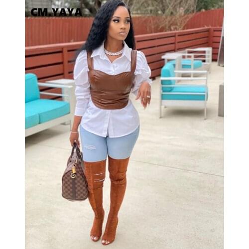 CM.YAYA Women's Cropped Tank Tops