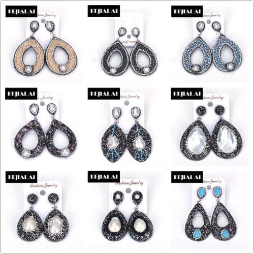 Dankaishi New Brincos Women Earrings Waterdrop Teardrop Shape Dangle Drop Earrings Bohemian Boho Vintage Ethnic Accessories Gift