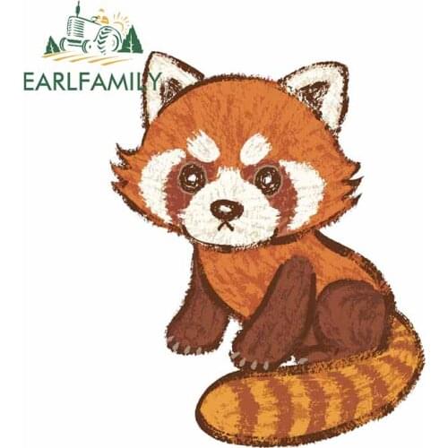 EARLFAMILY 13cm x 12.9cm for Brown The Raccoon Vinyl Car Stickers Waterproof Anime Personality Occlusion Scratch Window Decal