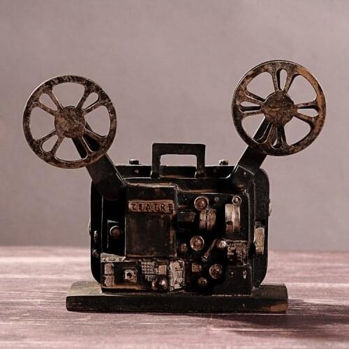 Europe LOFT Style Resin old-fashioned Projector Model Antique Imitation TV Bar Home Decor Gifts Crafts