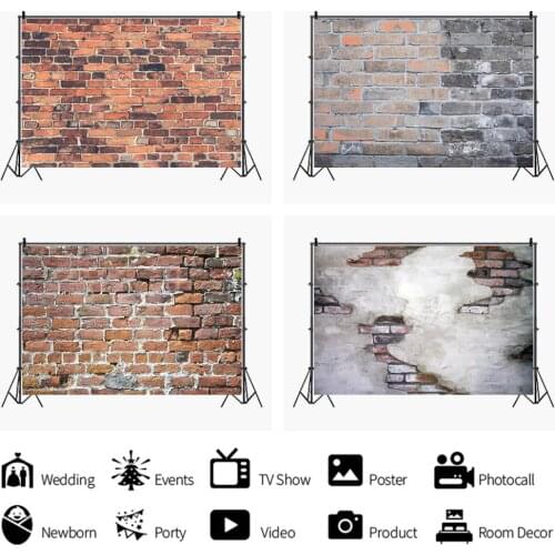Brick Wall Backgrounds For Photography Cement Wall Texture Surface Of Wall Party Home Decor Pattern Photo Backdrop Photo Studio